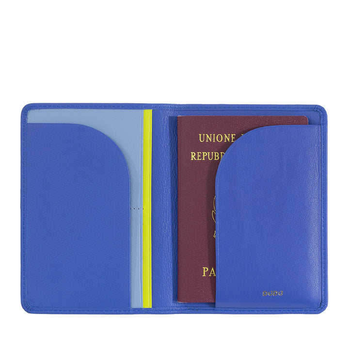 DUDU Custodia Porta Passaporto in Pelle da Viaggio con Protezione RFID e Porta Carte di Credito