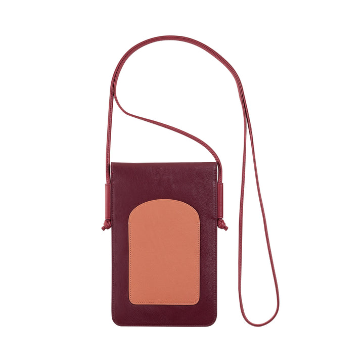 Casse de casse Dudu Coll Coll Leather Coure, support de smartphone jusqu'à 6,7 pouces avec bouton, bandoulière réglable, conception mince