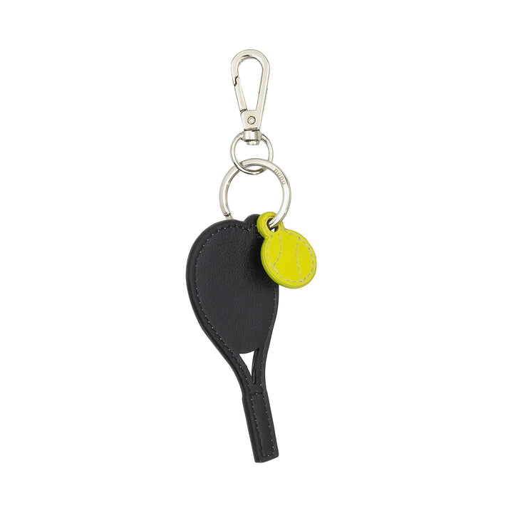 DUDU Porte-clés de raquette de tennis en cuir avec mousqueton – Porte-clés de sport de tennis pour clés, sac ou sac à dos