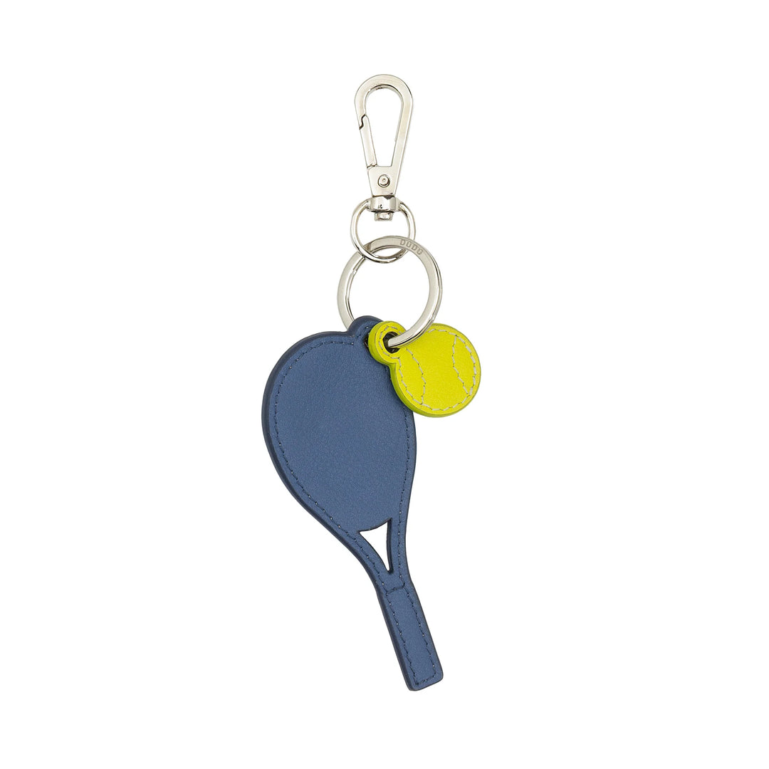 DUDU Porte-clés de raquette de tennis en cuir avec mousqueton – Porte-clés de sport de tennis pour clés, sac ou sac à dos