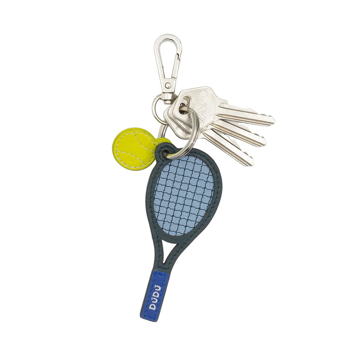 DUDU Porte-clés Raquette de Tennis en Cuir avec Mousqueton – Charm Porte-clés Sportif Tennis pour Clés, Sac ou Sac à Dos