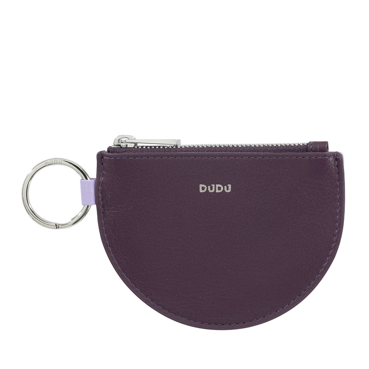 Dudu Mini en cuir support pour les femmes avec zip zip zippe et deux clés de conception mince à deux couleurs