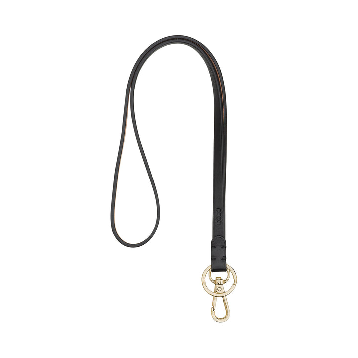 DUDU Lanyard Neck Strap avec anneau et mousqueton en métal en cuir véritable, lanière pour clés, porte-badge, voiture, porte-clés