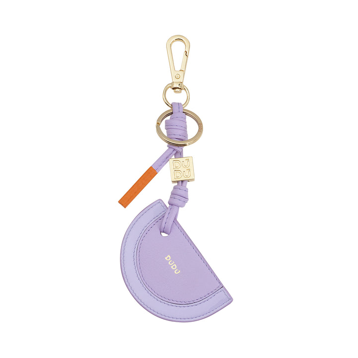 DUDU Leder-Schlüsselanhänger mit Wassermelone, schöner bunter Schlüsselanhänger, mit Ring und Karabiner, Designer-Schlüsselanhänger