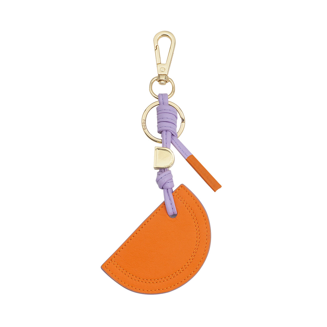 DUDU Leder-Schlüsselanhänger mit Wassermelone, schöner bunter Schlüsselanhänger, mit Ring und Karabiner, Designer-Schlüsselanhänger