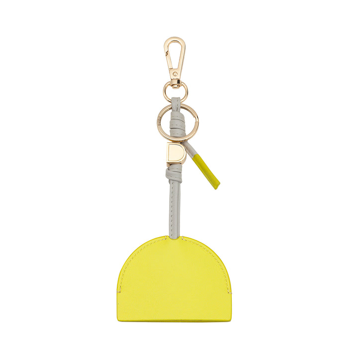 Keychain Dudu en cuir femme femme, porte-clés avec carabiner et 2 anneaux, idéal pour les cadeaux