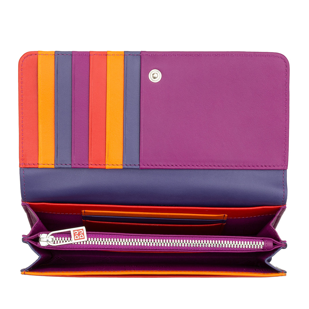 DUDU WORLD WORLD WOMEN IN MULTICOLOR SOFT LEATHER RFID PUN