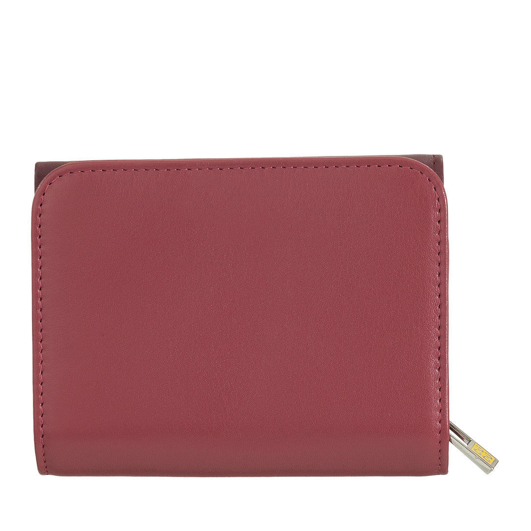 DUDU Women's Small RFID Multicolor Leather Wallet