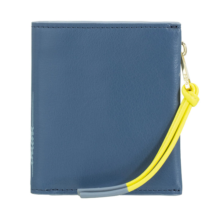 DUDU Petit Portefeuille en Cuir pour Femme avec Fermeture Éclair - Portefeuille Compact Fin avec Porte-Cartes, Poche à Monnaie avec Fermeture Éclair et Billets de Banque