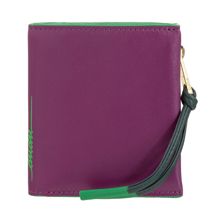 DUDU Petit Portefeuille en Cuir pour Femme avec Fermeture Éclair - Portefeuille Compact Fin avec Porte-Cartes, Poche à Monnaie avec Fermeture Éclair et Billets de Banque
