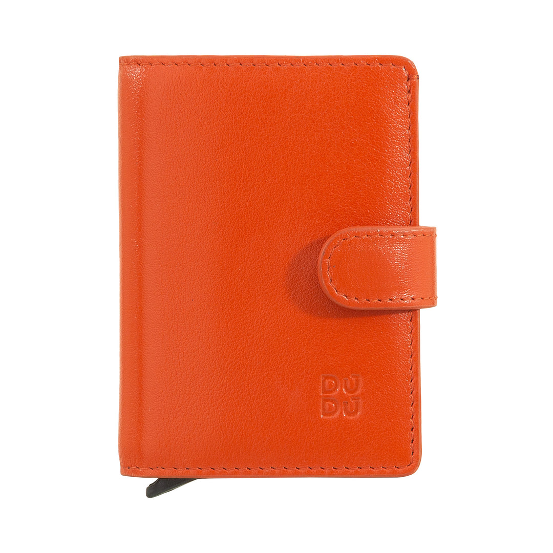 DUDU WALLE RFID MEN'S MEN'S RECHERCHE, SMALL MINIWALLET AVEC CARDPROTECTEUR D'ALUMINUM, BANKNOTES ET CLOSE DE BITON