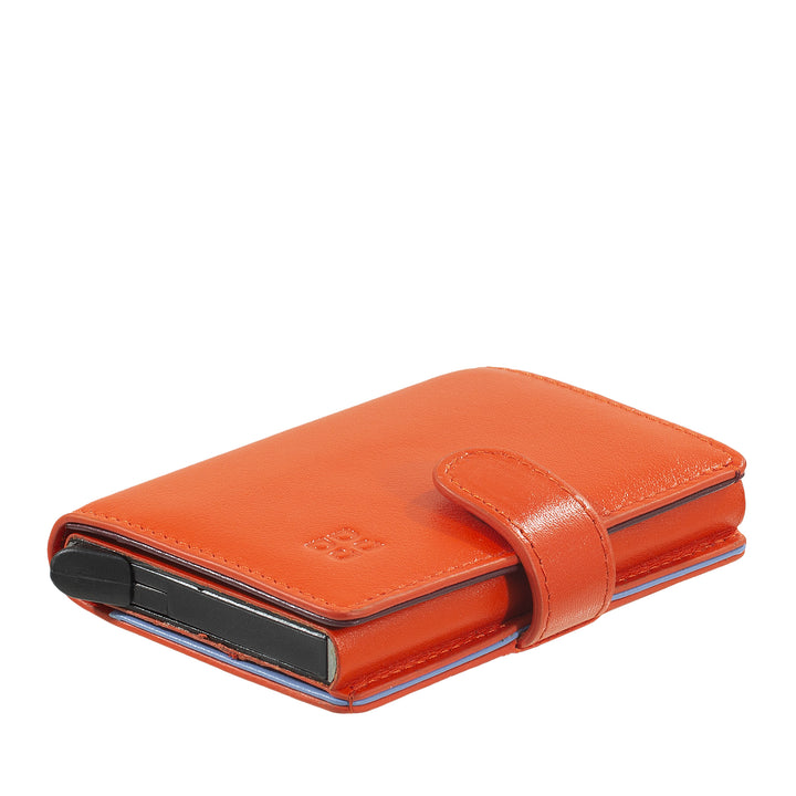 DUDU WALLE RFID MEN'S MEN'S RECHERCHE, SMALL MINIWALLET AVEC CARDPROTECTEUR D'ALUMINUM, BANKNOTES ET CLOSE DE BITON