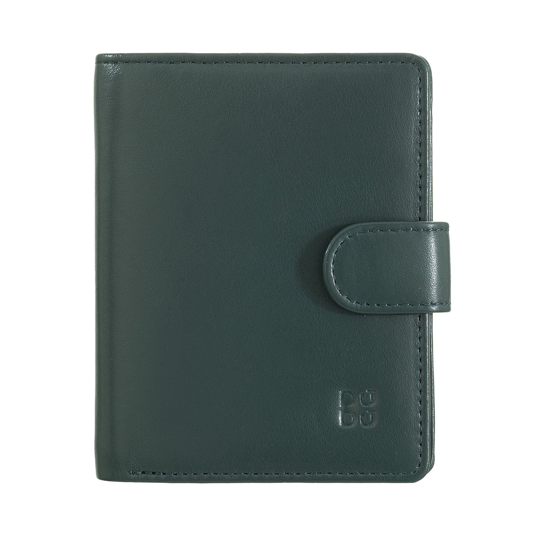 Dudu Women's Wallet en Vera Little Leather Leather RFID Cuir avec des billets de porte de porte à poute, fermeture extérieure, fermeture extérieure