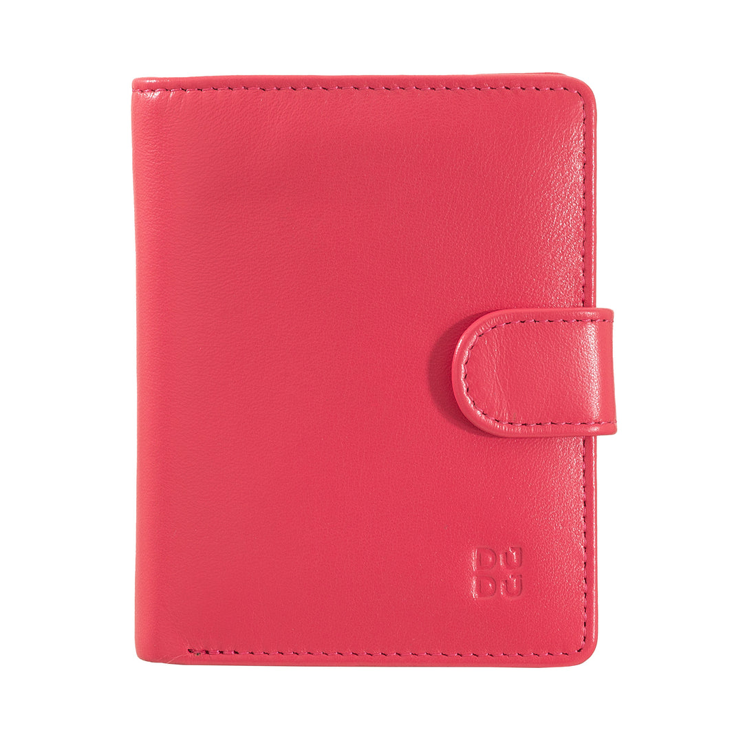 Dudu Women's Wallet en Vera Little Leather Leather RFID Cuir avec des billets de porte de porte à poute, fermeture extérieure, fermeture extérieure