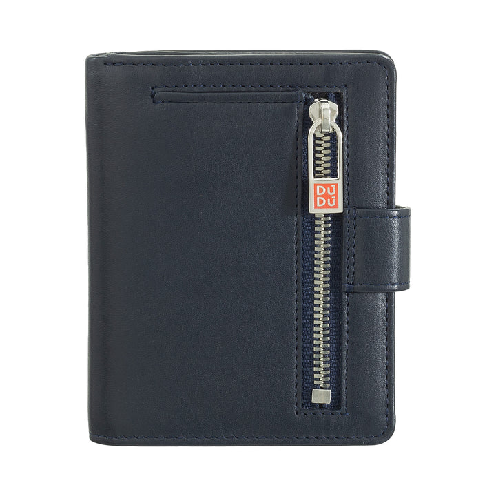 Dudu Women's Wallet en Vera Little Leather Leather RFID Cuir avec des billets de porte de porte à poute, fermeture extérieure, fermeture extérieure