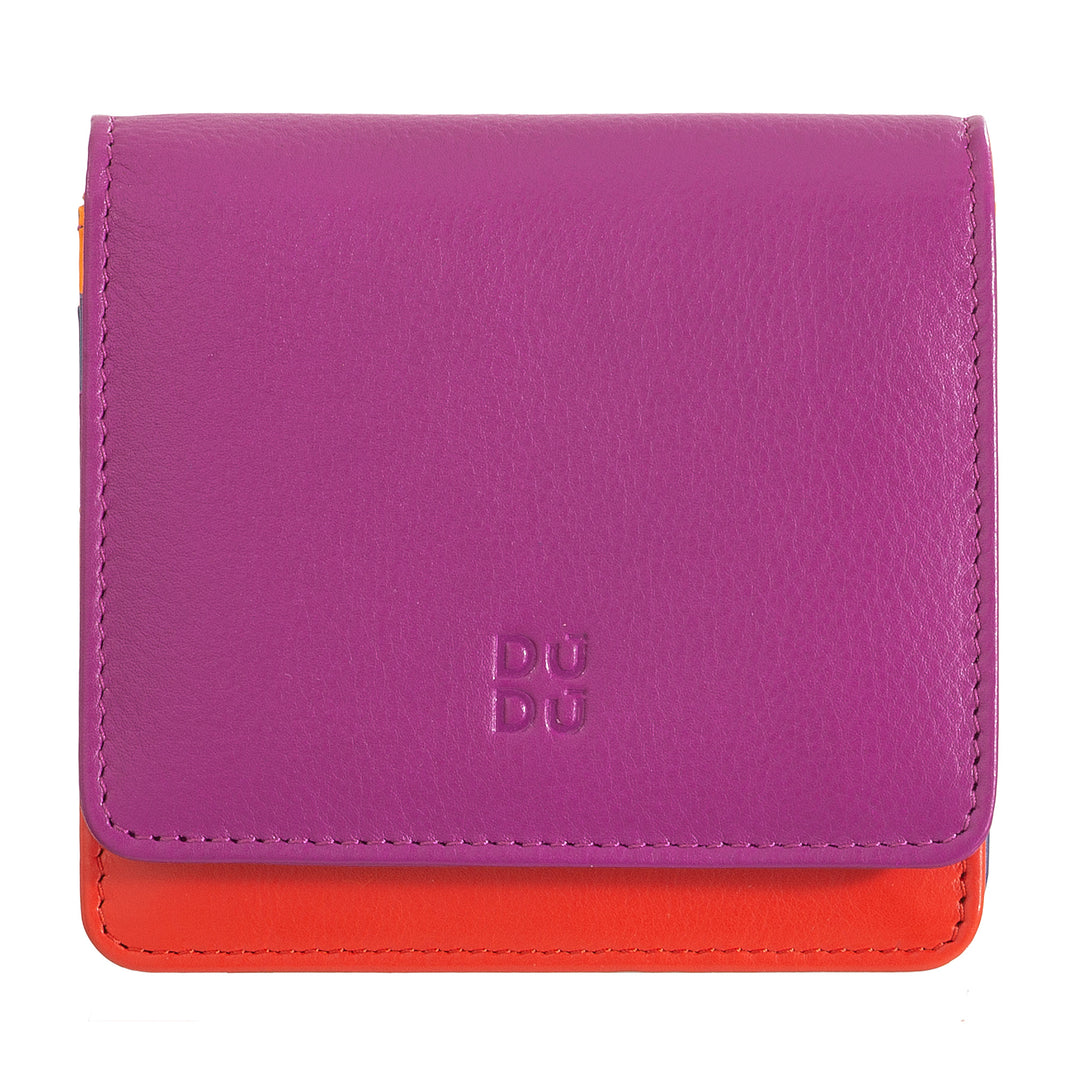 DUDU Women's Women Wallet Wallet in SKOP Legant RFID Ultra kompakt farbenfrohe RFID mit internem Reißverschluss und 8 Kartenhalter