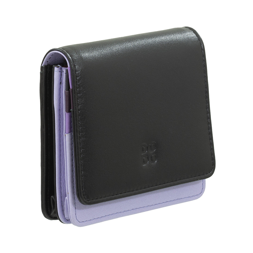 DUDU Women's Women Wallet Wallet in SKOP Legant RFID Ultra kompakt farbenfrohe RFID mit internem Reißverschluss und 8 Kartenhalter