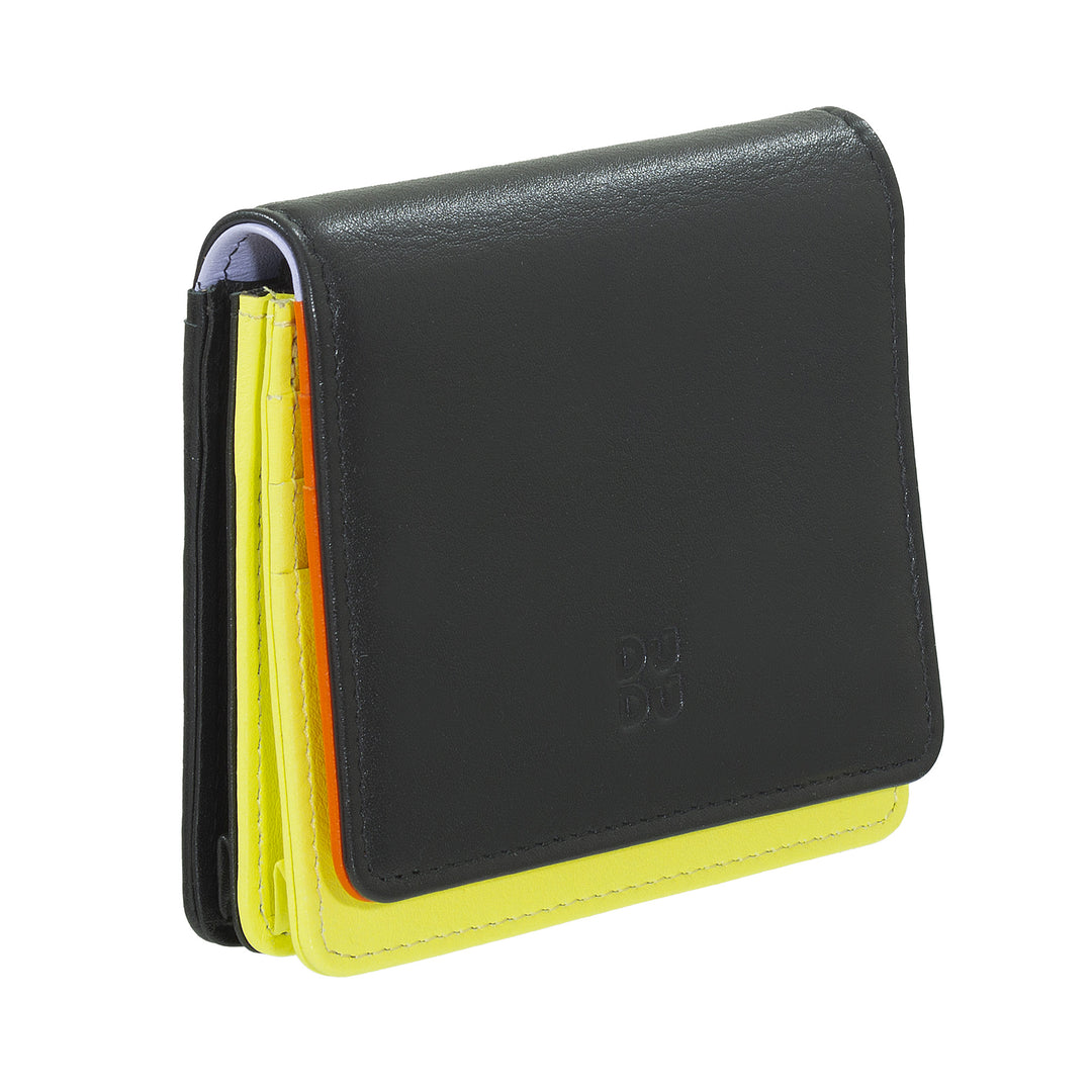 Dudu Women's Women Portefeuille dans Skop Legant RFID Ultra Compact Colorful RFID avec Zip interne et 8 détenteurs de cartes de carte