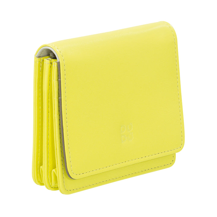 DUDU Small Ultra Compact Colorful RFID Shielded Leather Women&