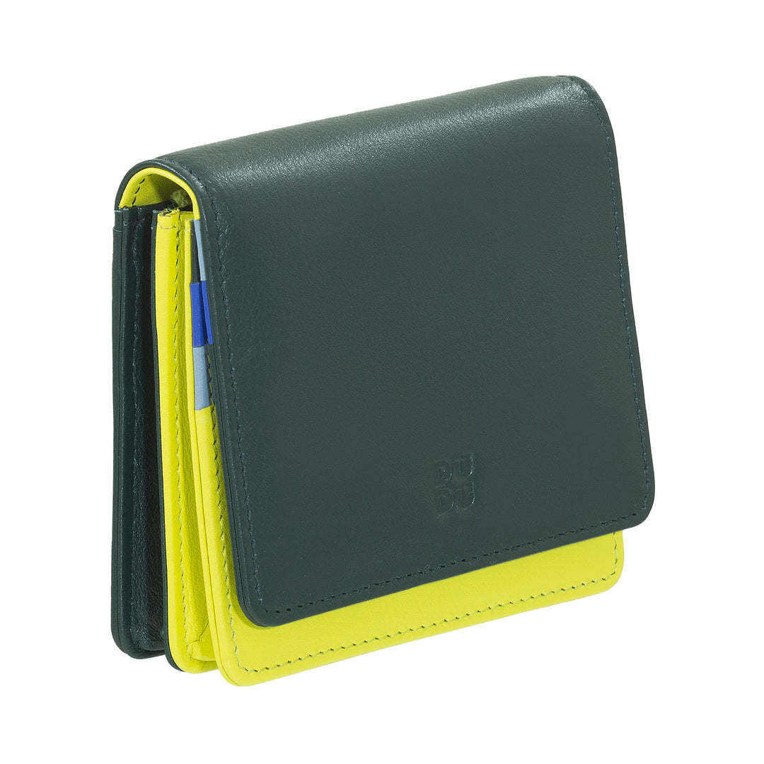 Dudu Women's Women Portefeuille dans Skop Legant RFID Ultra Compact Colorful RFID avec Zip interne et 8 détenteurs de cartes de carte