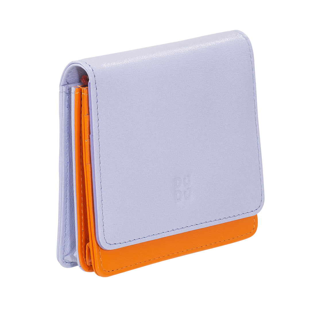 Dudu Women's Women Portefeuille dans Skop Legant RFID Ultra Compact Colorful RFID avec Zip interne et 8 détenteurs de cartes de carte