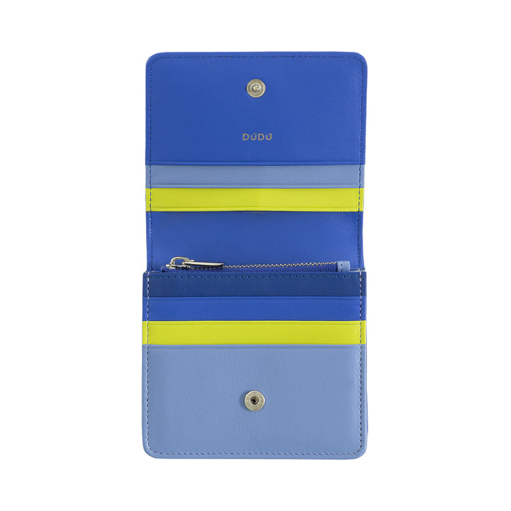 Dudu Women's Women Portefeuille dans Skop Legant RFID Ultra Compact Colorful RFID avec Zip interne et 8 détenteurs de cartes de carte