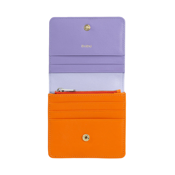 Dudu Women's Women Portefeuille dans Skop Legant RFID Ultra Compact Colorful RFID avec Zip interne et 8 détenteurs de cartes de carte