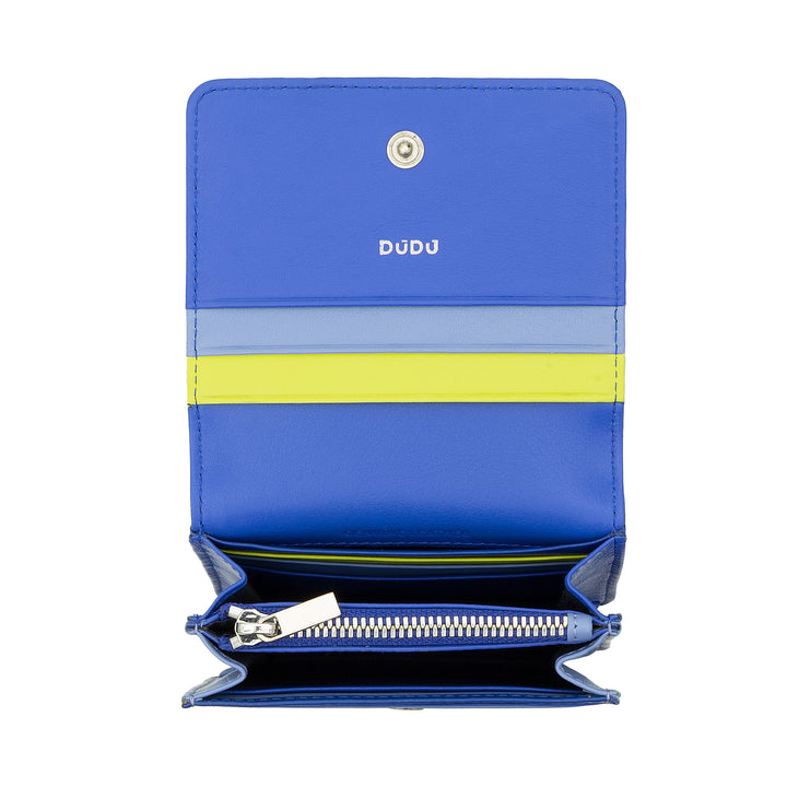 Dudu Women's Women Portefeuille dans Skop Legant RFID Ultra Compact Colorful RFID avec Zip interne et 8 détenteurs de cartes de carte