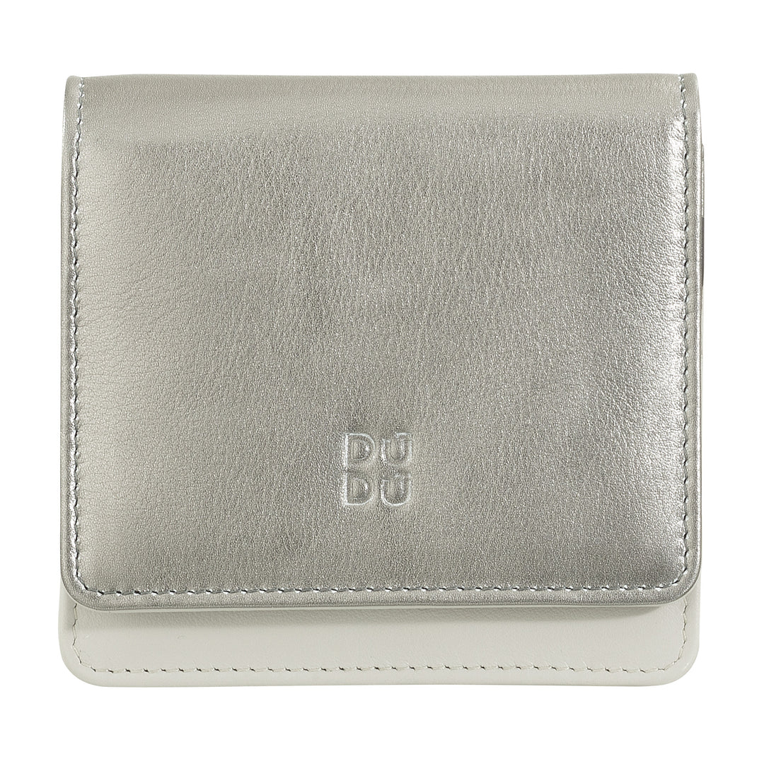 DUDU Women's Women Wallet Wallet in SKOP Legant RFID Ultra kompakt farbenfrohe RFID mit internem Reißverschluss und 8 Kartenhalter