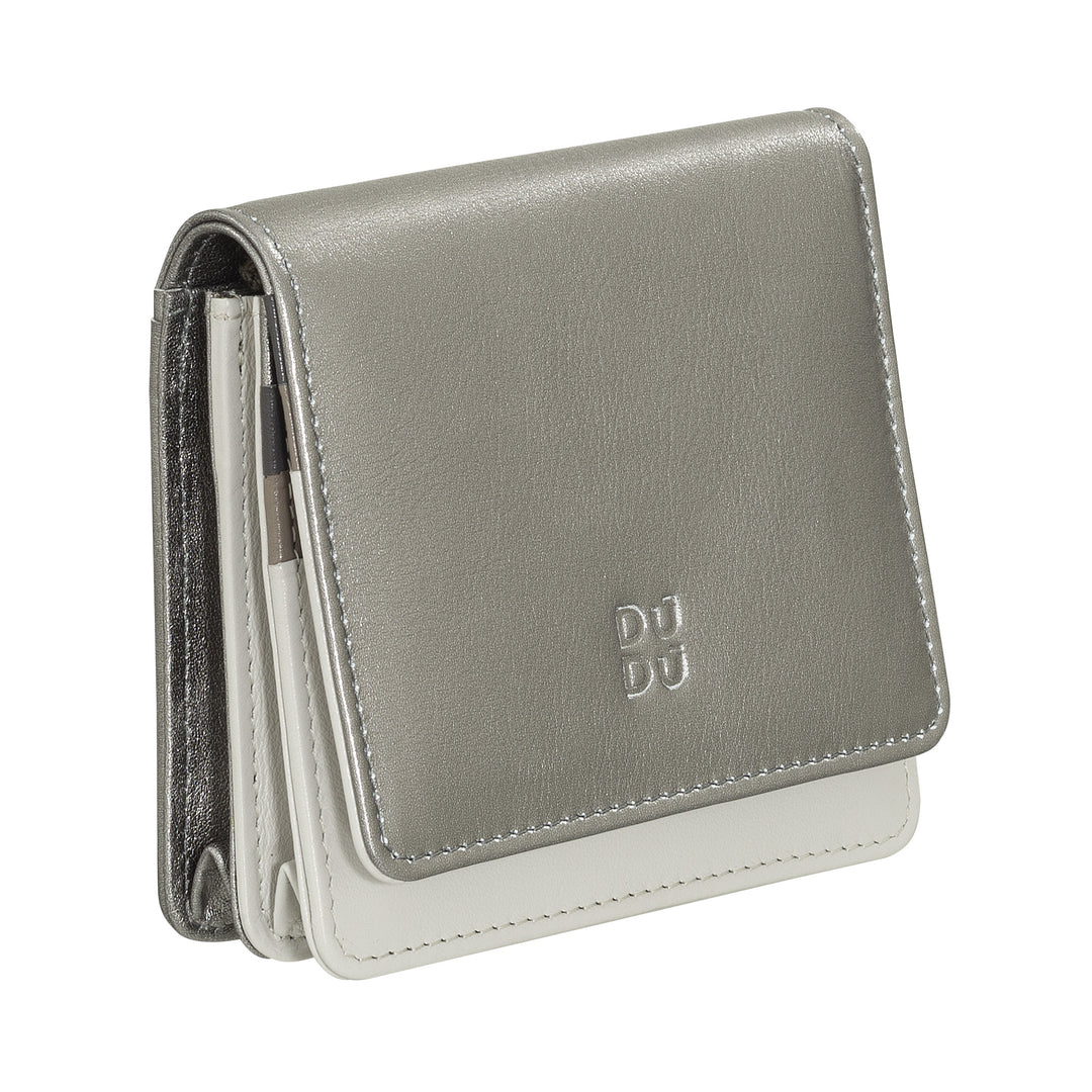 DUDU Women's Women Wallet Wallet in SKOP Legant RFID Ultra kompakt farbenfrohe RFID mit internem Reißverschluss und 8 Kartenhalter