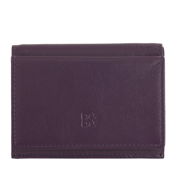 Dudu Small Men's Leather Portefeuille, portefeuille pour femmes, conception compacte avec billets et portes des portes des cartes