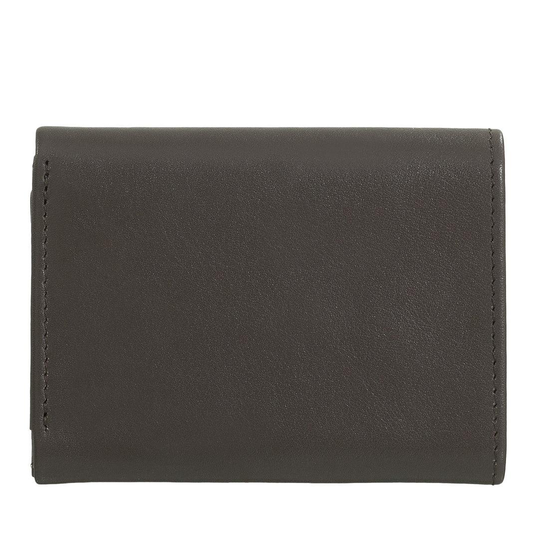 Dudu Small Men's Leather Portefeuille, portefeuille pour femmes, conception compacte avec billets et portes des portes des cartes