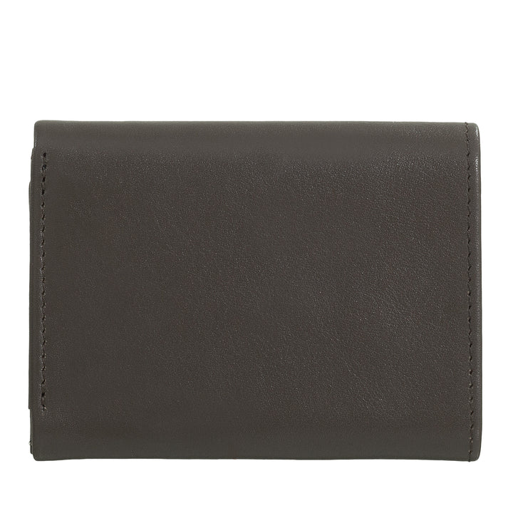 Dudu Small Men's Leather Portefeuille, portefeuille pour femmes, conception compacte avec billets et portes des portes des cartes