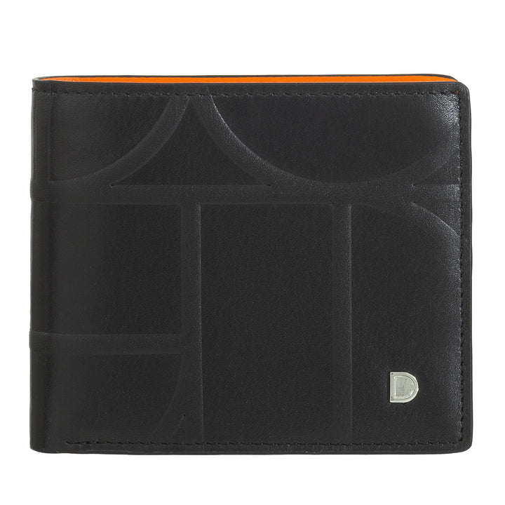 Dudu Small RFID Men's Portfolio en cuir imprimé, portefeuille de support de cartes avec rabat interne, sans porte d'entrée, poche avec rétine