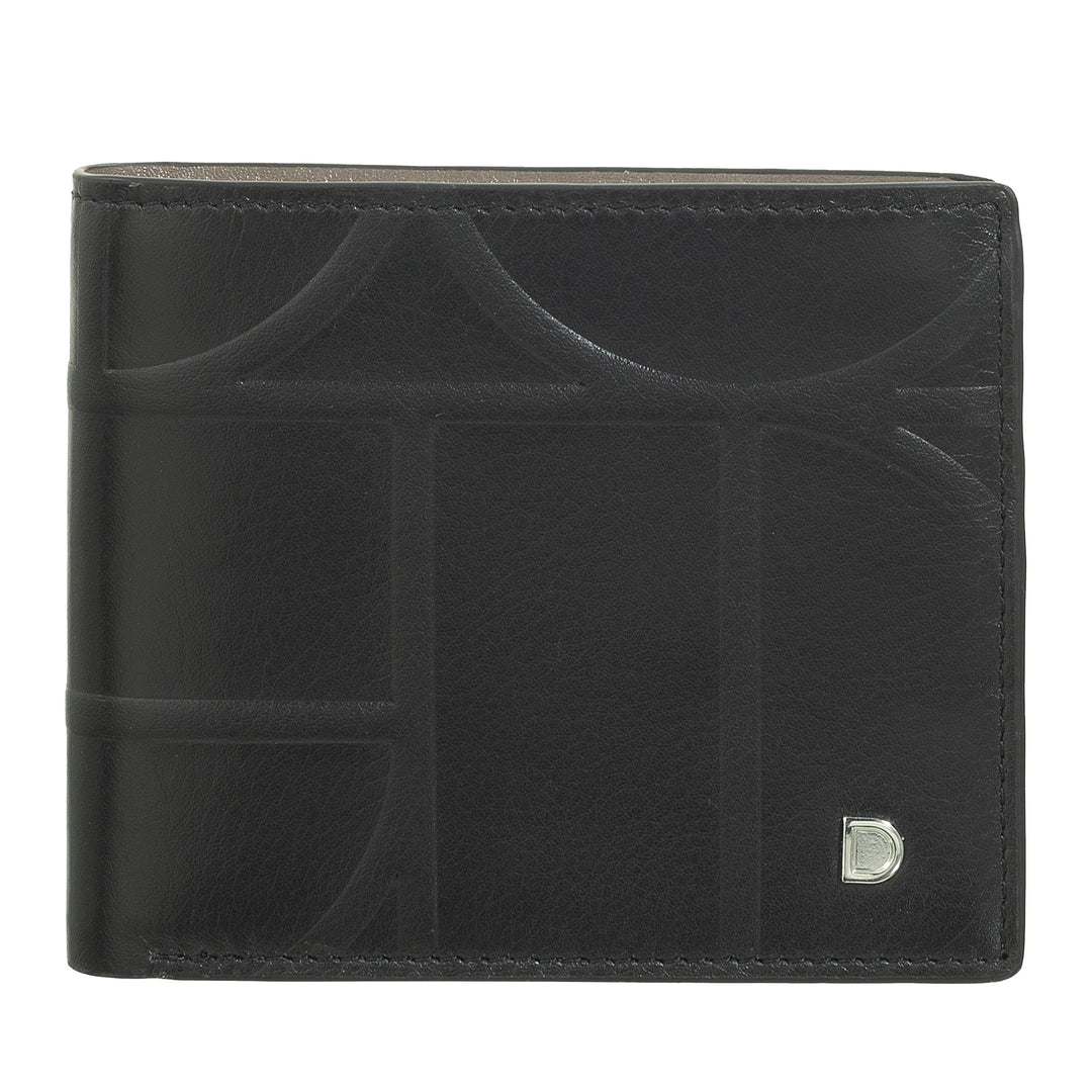 Dudu Small RFID Men's Portfolio en cuir imprimé, portefeuille de support de cartes avec rabat interne, sans porte d'entrée, poche avec rétine