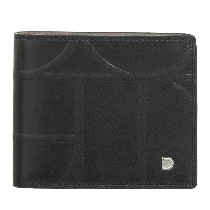 Dudu Small RFID Men's Portfolio en cuir imprimé, portefeuille de support de cartes avec rabat interne, sans porte d'entrée, poche avec rétine