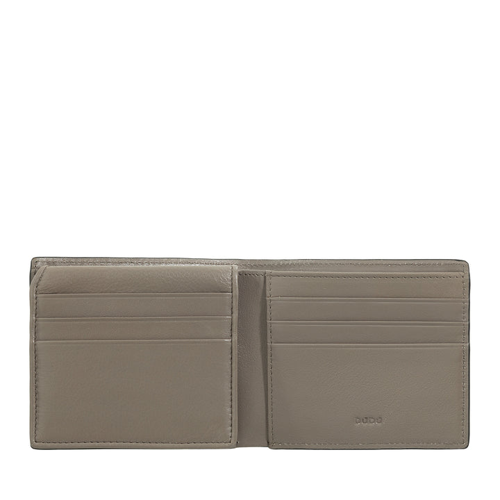 Dudu Small RFID Men's Portfolio en cuir imprimé, portefeuille de support de cartes avec rabat interne, sans porte d'entrée, poche avec rétine