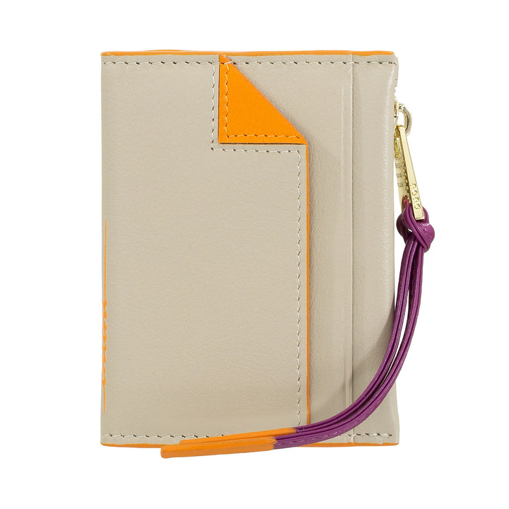 DUDU Petit Porte-Cartes en Cuir pour Femme - Porte-Cartes Compact et Fin avec Fermeture éclair pour pièces de Monnaie, Compartiments pour Cartes, Documents, Convient aux Petits Sacs