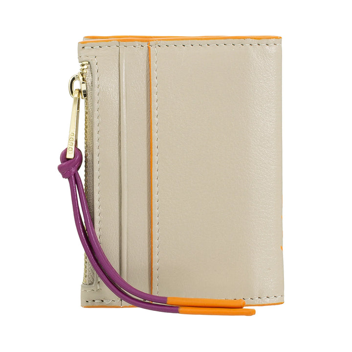 DUDU Petit Porte-Cartes en Cuir pour Femme - Porte-Cartes Compact et Fin avec Fermeture éclair pour pièces de Monnaie, Compartiments pour Cartes, Documents, Convient aux Petits Sacs