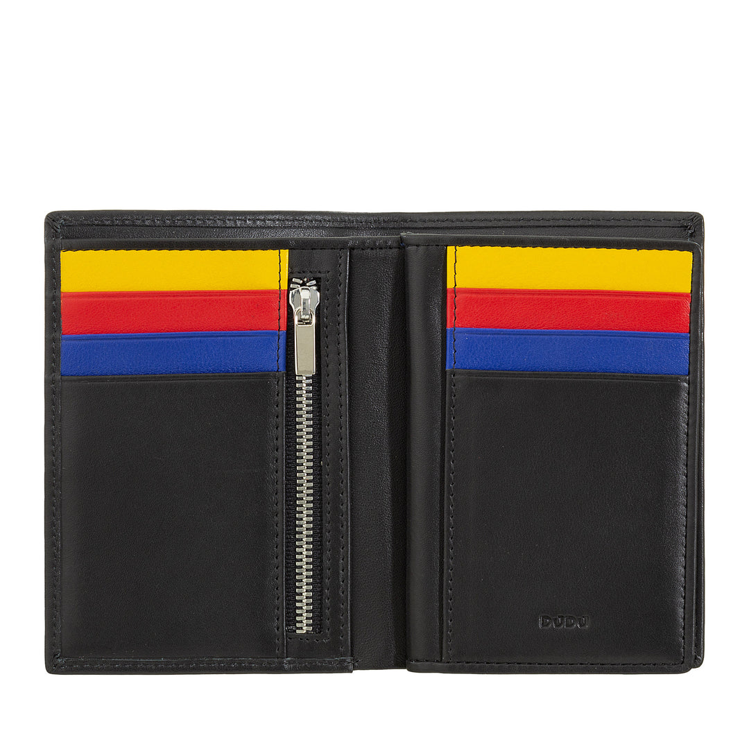 Dudu Men's Wallet for RFID Book en cuir multicolore avec foudre