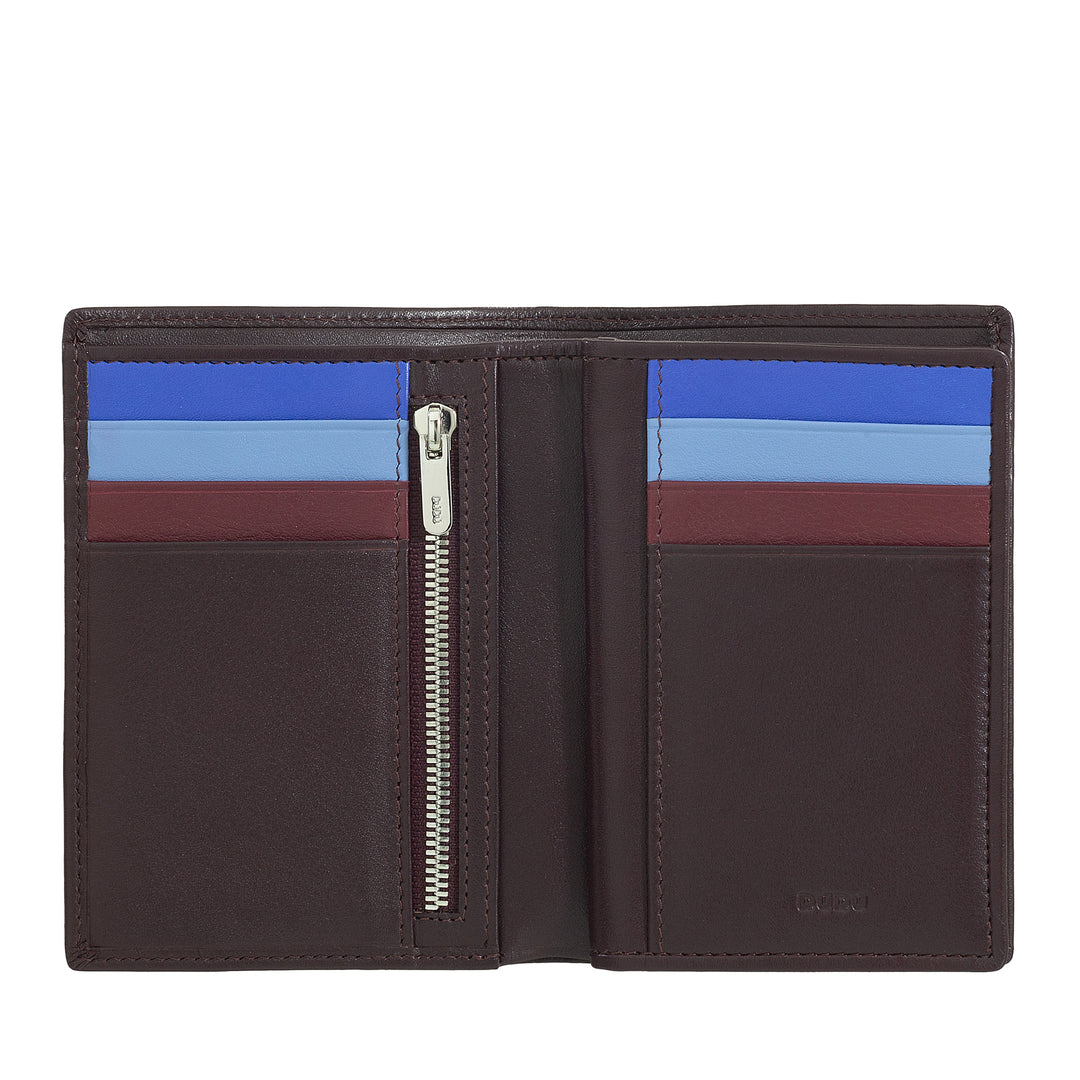 Dudu Men's Wallet for RFID Book en cuir multicolore avec foudre