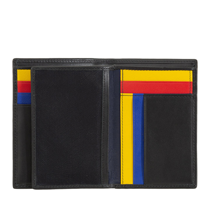 Dudu Men's Wallet for RFID Book en cuir multicolore avec foudre