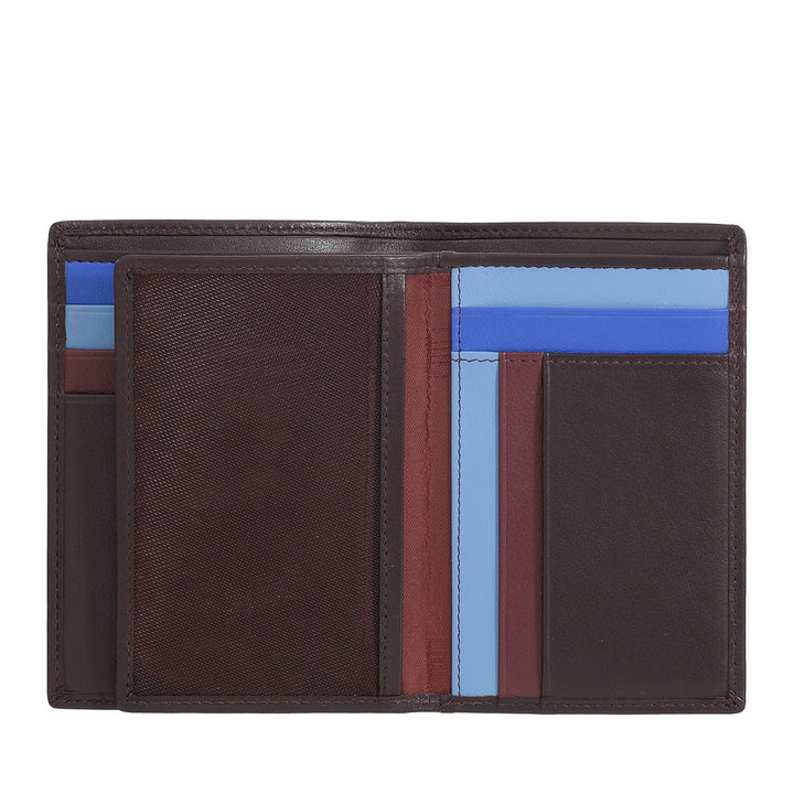 Dudu Men's Wallet for RFID Book en cuir multicolore avec foudre