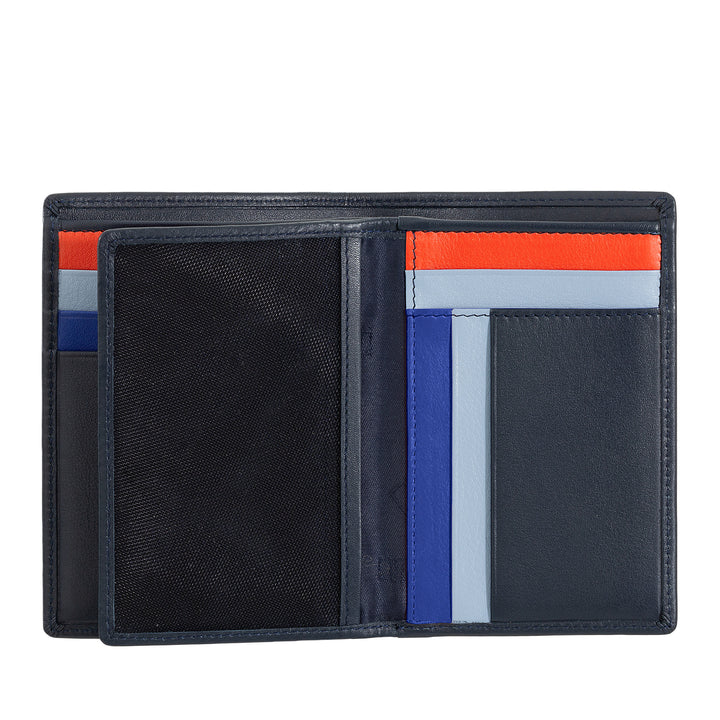 Dudu Men's Wallet for RFID Book en cuir multicolore avec foudre