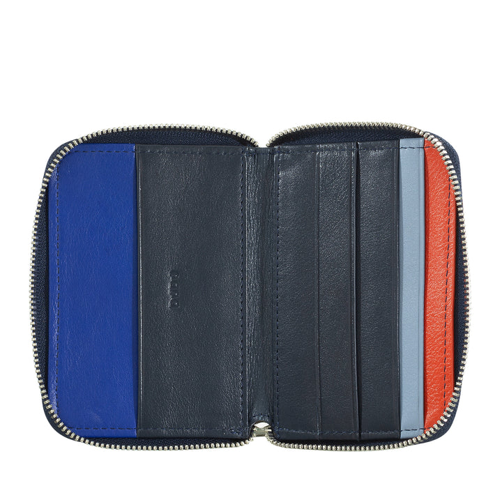 Small Dudu Men's Small Soft Enbery Wallet avec fermeture éclair, mini-portefeuille ultra compact avec fermeture éclair, billets de banque, détenteurs de cartes et cartes