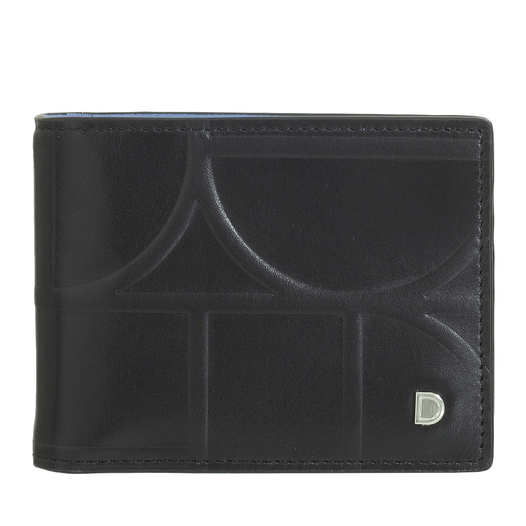 Portefeuille en cuir de Dudu Imprimé avec clip stopSoldi, petit portefeuille mince compact avec protection RFID - support de carte de crédit et fermeture éclair arrière