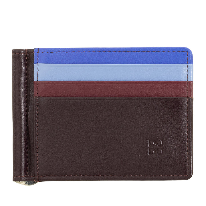 Dudu Men's Wallet avec vêtements en cuir en support de cuir Cartes de crédit Clip Clip mince Banks Tile Support