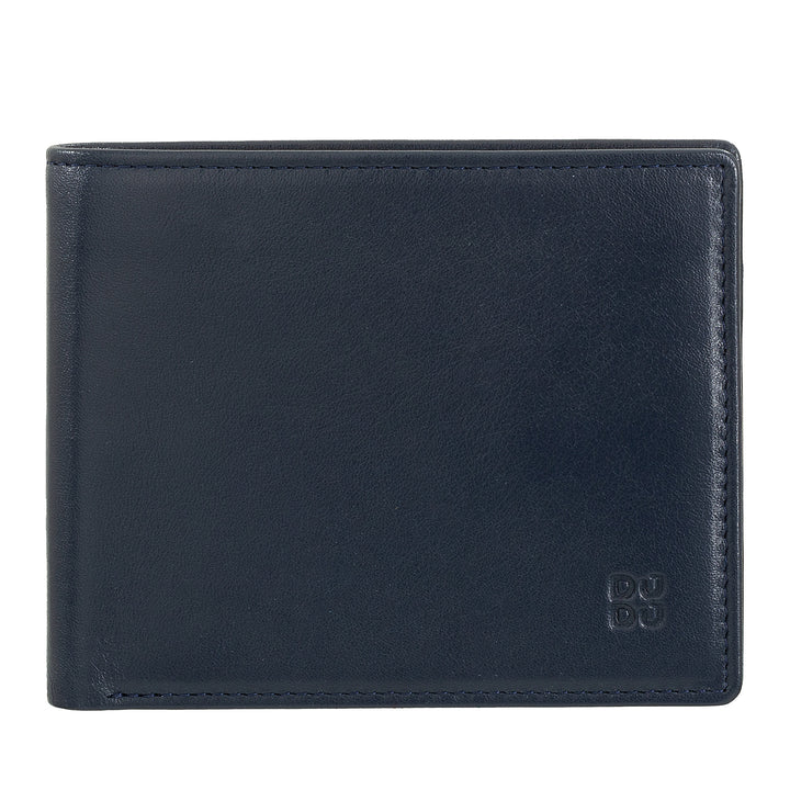 Dudu Rfid men's leather wallet in colored nappa nappa with holder and cards holder