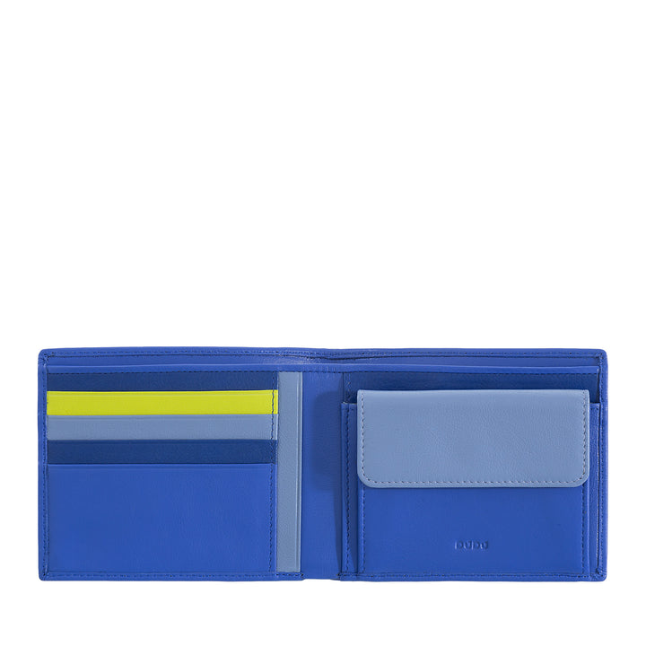 Dudu Rfid men's leather wallet in colored nappa nappa with holder and cards holder