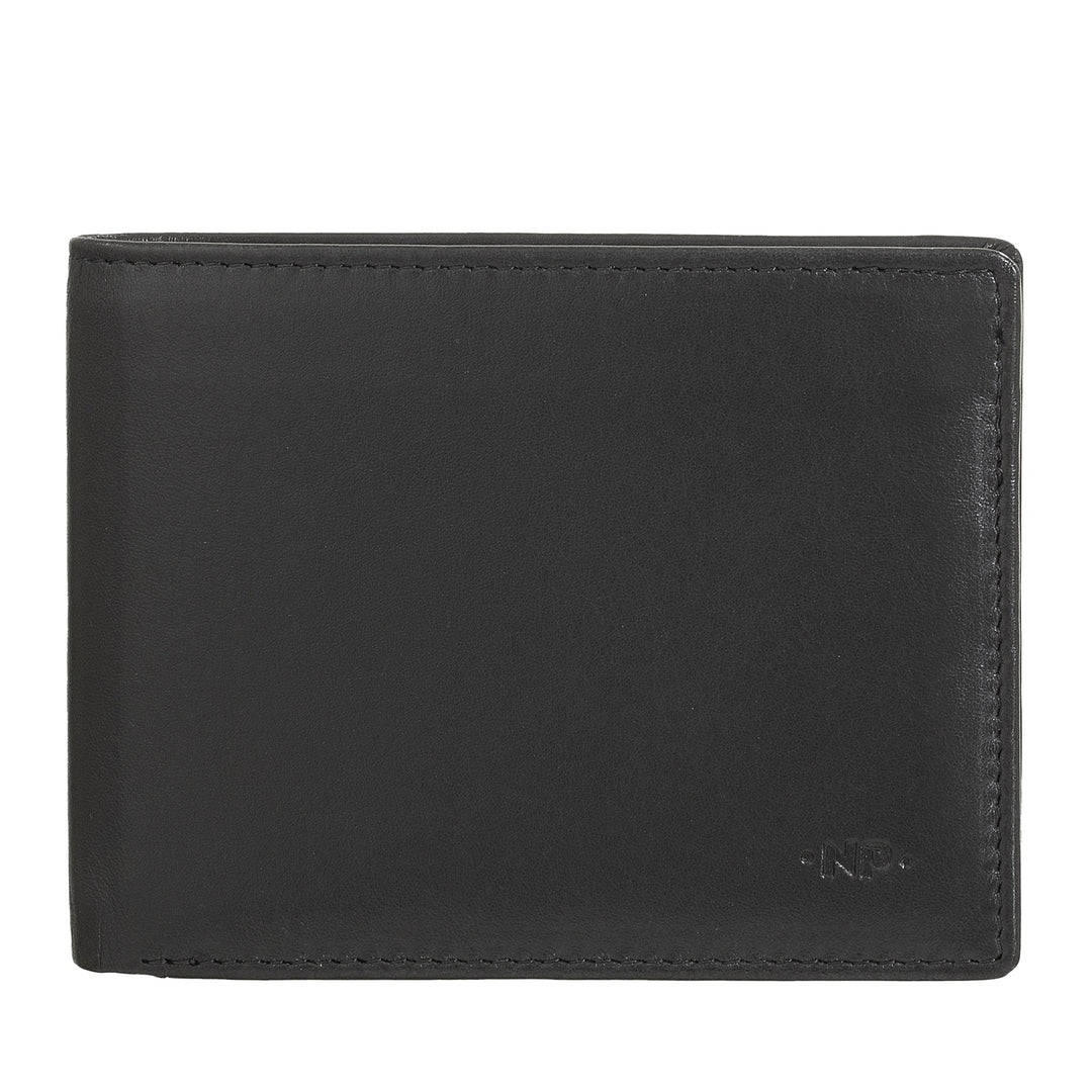 Nuvola Leather Portefeuille Homme Sans Porte-monnaie en cuir souple avec 8 poches Porte-cartes Cartes